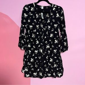 Black floral Old Navy Midi dress